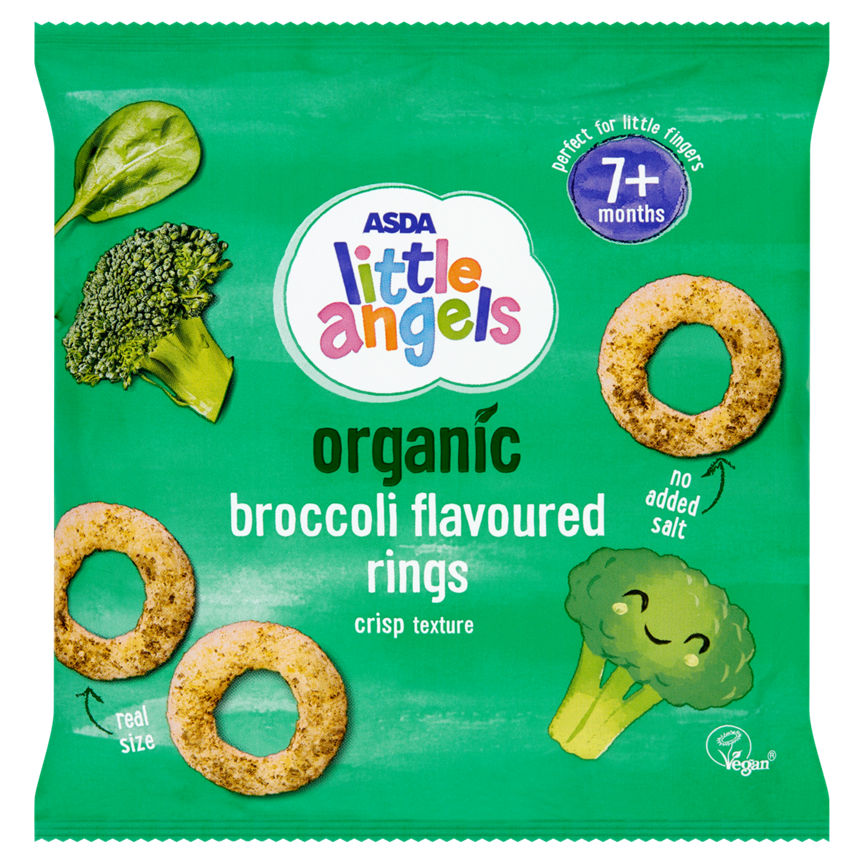 ASDA Little Angels Organic Broccoli Flavoured Rings 7+ Months Baby Food ASDA   