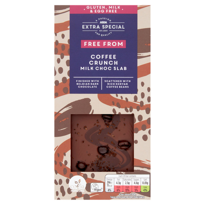 ASDA Extra Special Free From Coffee Crunch Milk Choc Bar Free From ASDA   