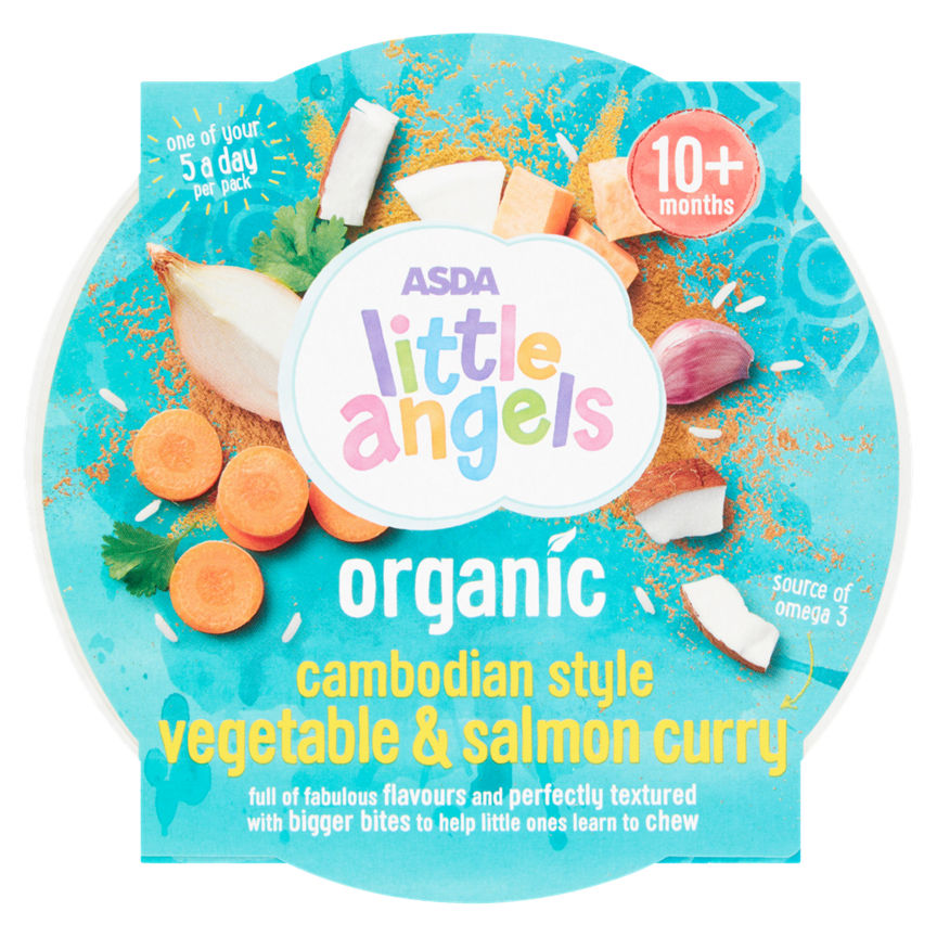 ASDA Little Angels Organic Cambodian Style Vegetable & Salmon Curry 10+ Months GOODS ASDA   