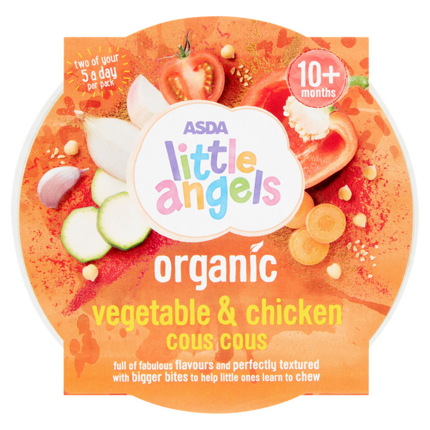 ASDA Little Angels Organic Vegetable & Chicken Cous Cous 10+ Months