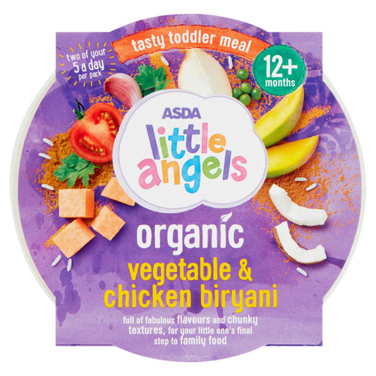 ASDA Little Angels Organic Vegetable & Chicken Biryani 12+ Months Baby Food ASDA   