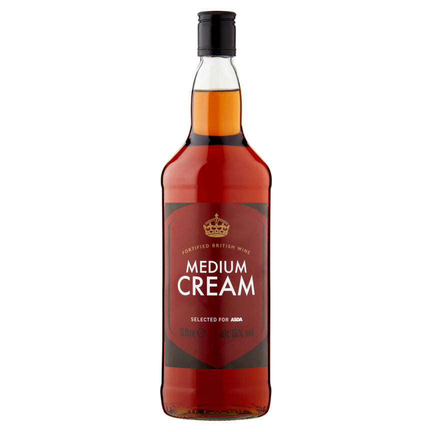 ASDA Medium Cream Fortified British Wine Liqueurs & Spirits ASDA   