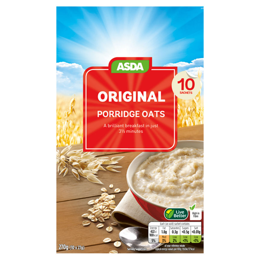 ASDA Original Porridge Oats Sachets GOODS ASDA   