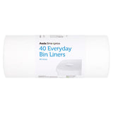 ASDA 40 Everyday Bin Liners Accessories & Cleaning ASDA   