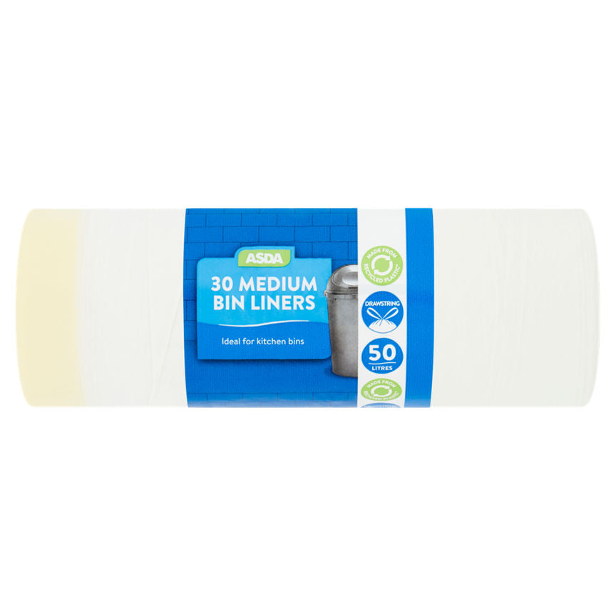 ASDA 30 Medium Drawstring Bin Liners (Swing)