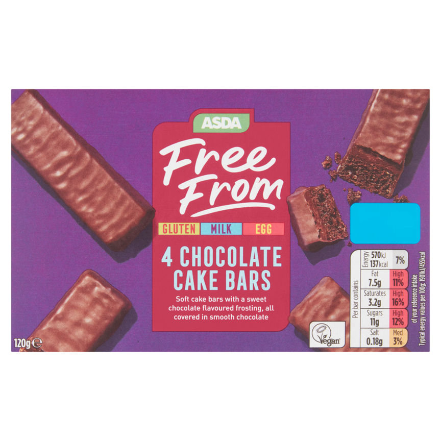 ASDA 4 Chocolate Cake Bars