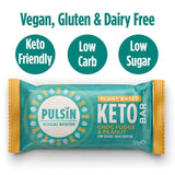 Pulsin Choc Fudge & Peanut Vegan Keto Bar Keto M&S   