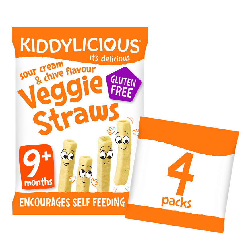 Kiddylicious Super Snacks Sour Cream & Chive Lentil Straws GOODS ASDA   