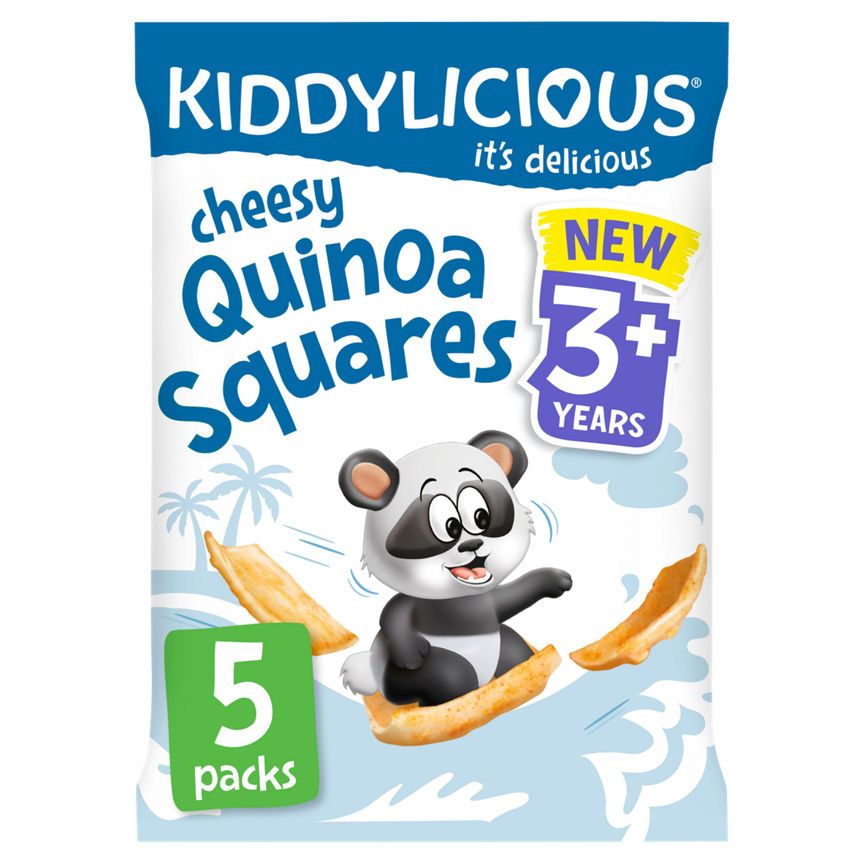 Kiddylicious Cheesy Quinoa Squares 3+ Years 5 Pack