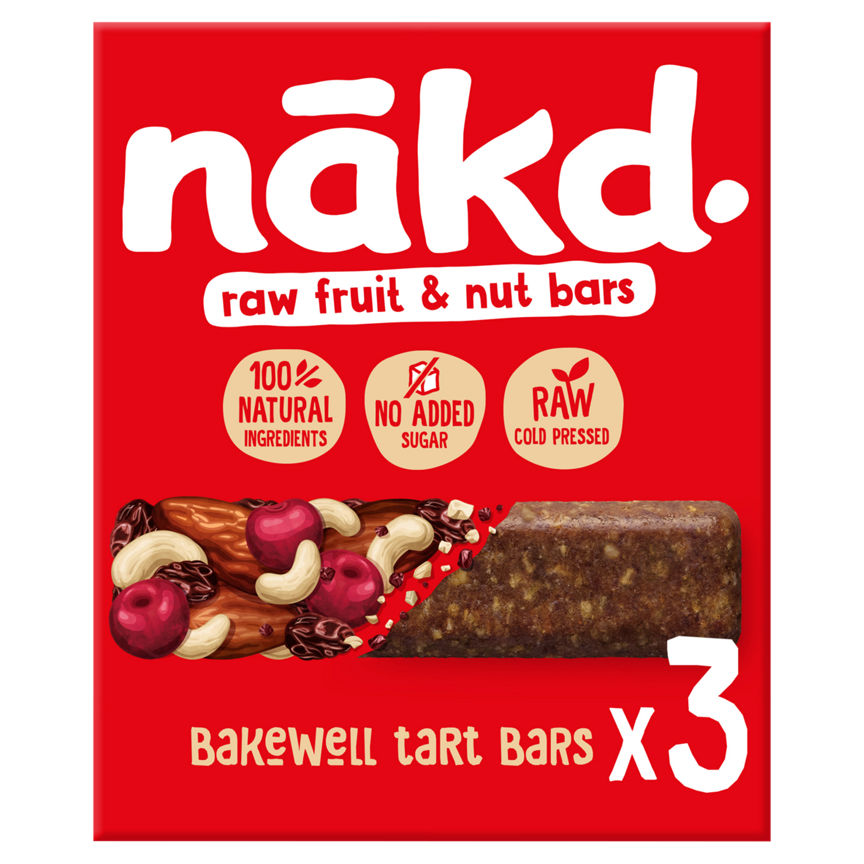 Nakd Bakewell Tart Fruit & Nut Bar Cereals ASDA   