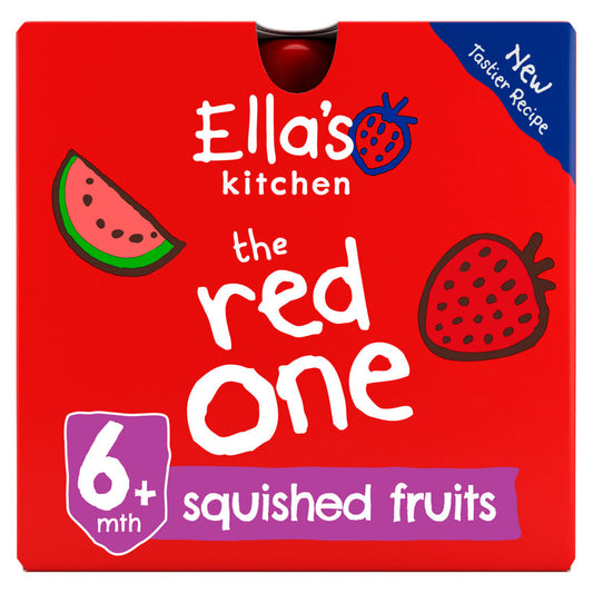 Ella's Kitchen Organic The Red One Smoothie Multipack Pouch 6+ Months Baby Food ASDA   