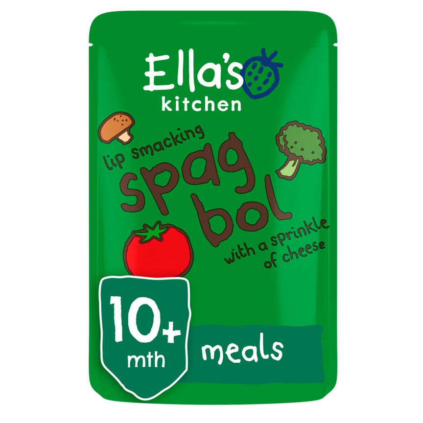 Ella's Kitchen Organic Spag Bol with Cheese Baby Pouch 10+ Months Baby Food ASDA   