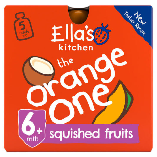 Ella's Kitchen Organic The Orange One Smoothie Multipack Pouch 6+ Months Baby Food ASDA   