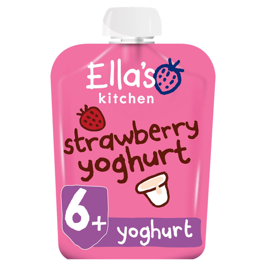 Ella's Kitchen Organic Strawberry Greek Style Yoghurt Baby Pouch 6+ Months GOODS ASDA   