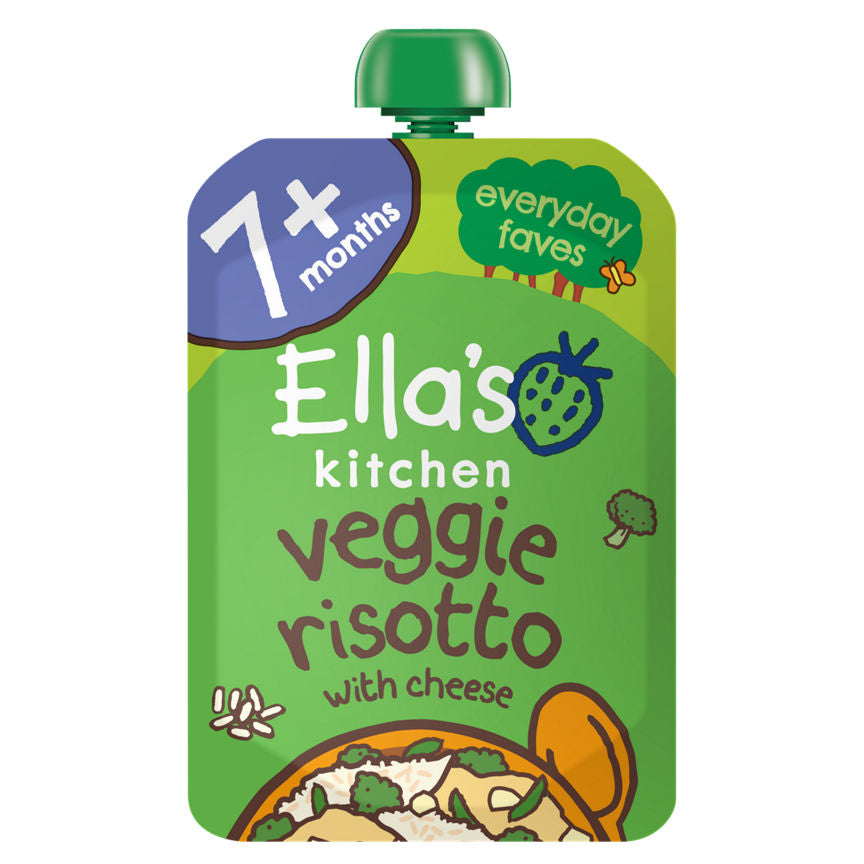 Ella's Kitchen Organic Veggie Risotto with Cheese Baby Pouch 7+ Months Baby Food ASDA   