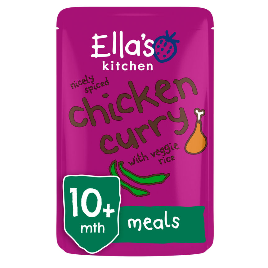 Ella's Kitchen Organic Chicken Curry with Veggie Rice Baby Pouch 10+ Months