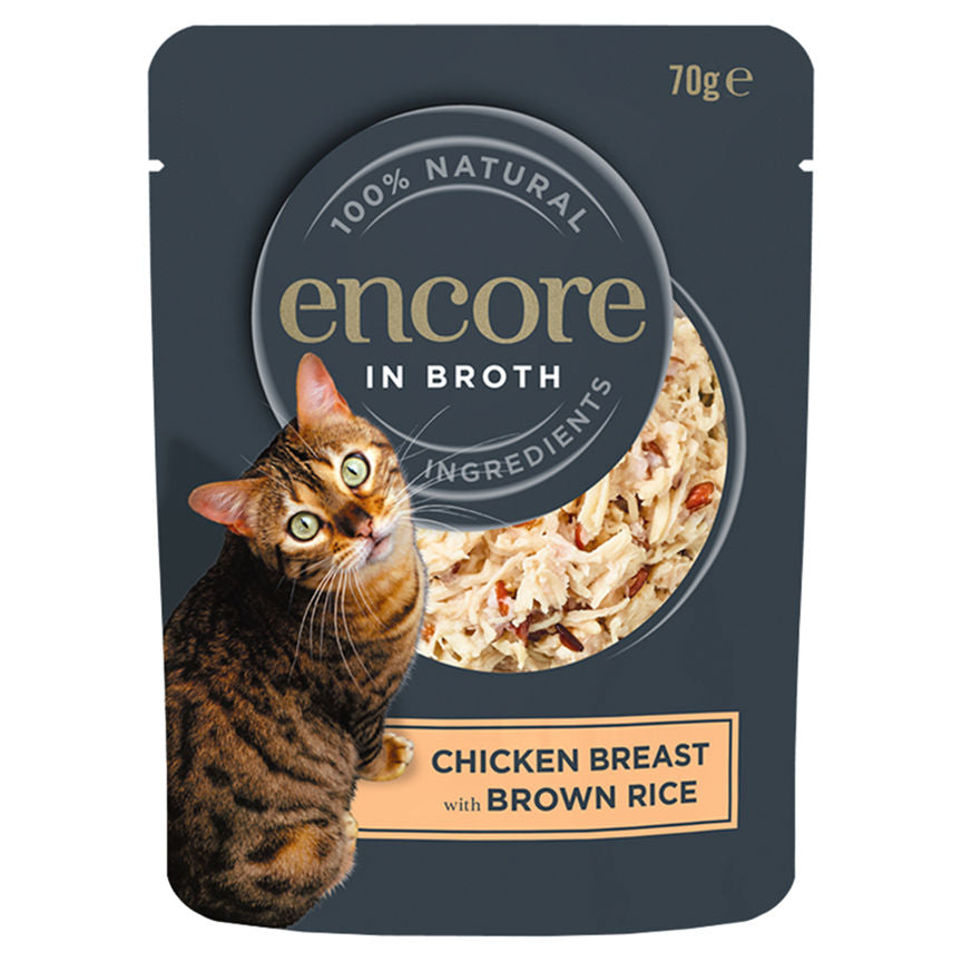 Encore Chicken & Brown Rice Adult Cat Food Pouch Cat Food & Accessories ASDA   