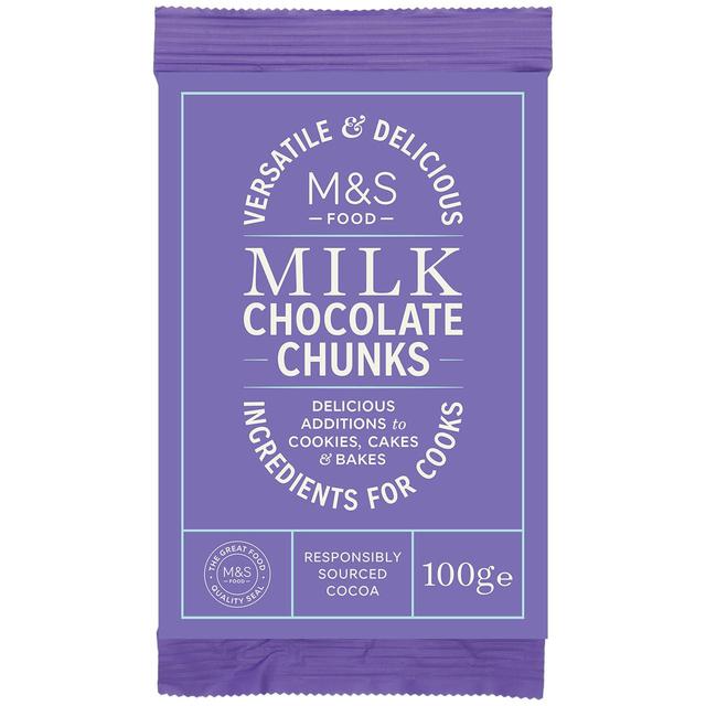 M&S Milk Chocolate Chunks Food Cupboard M&S Default Title  