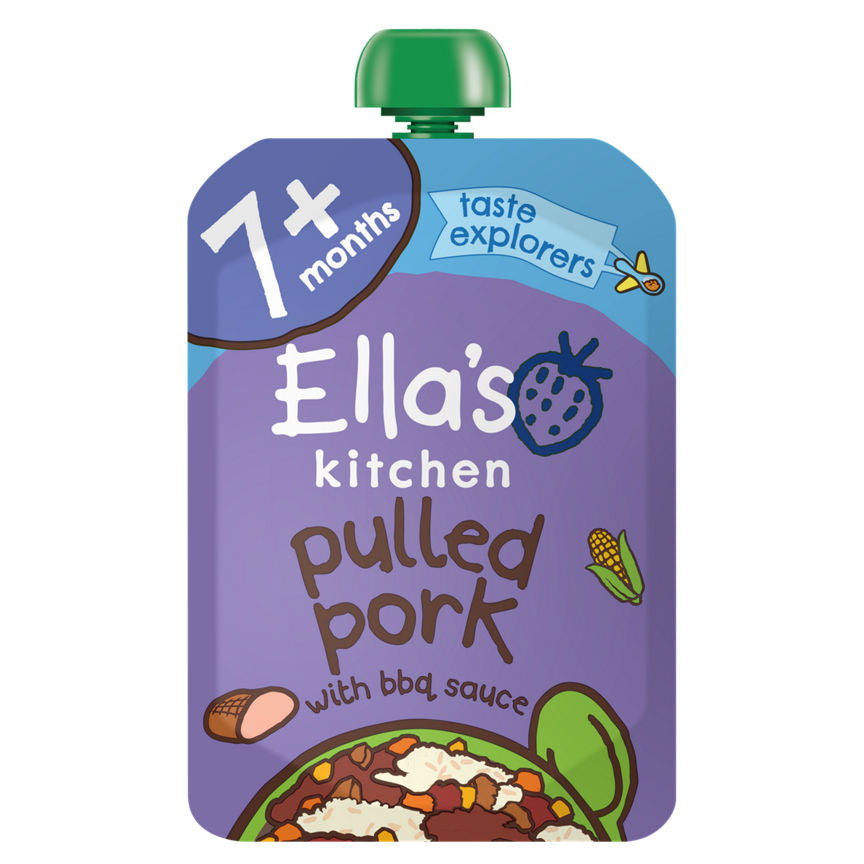 Ella's Kitchen Punchy Pulled Pork with BBQ Sauce 7+ Months 130g GOODS ASDA   