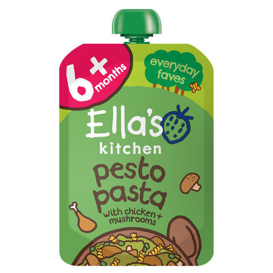 Ella's Kitchen Creamy Pesto Pasta with Chicken + Mushrooms 6+ Months 100g Baby Food ASDA   