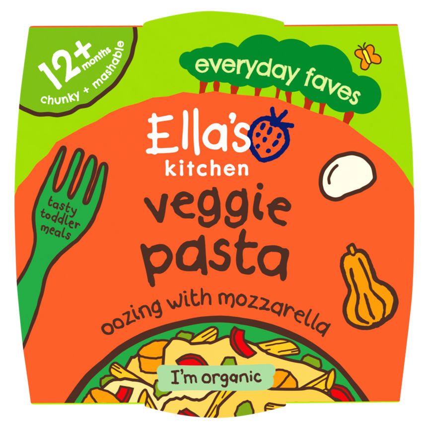 Ella's Kitchen Veggie Pasta Oozing with Mozzarella 12+ Months GOODS ASDA   