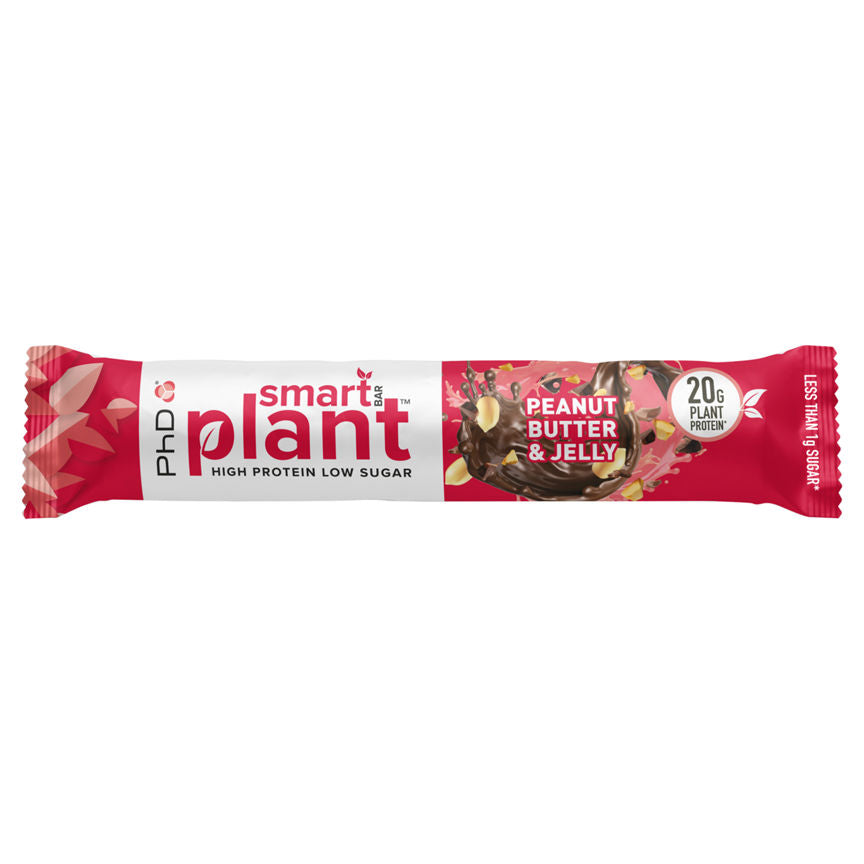 PhD Plant Smart Bar Peanut Butter & Jelly Sports Nutrition ASDA   