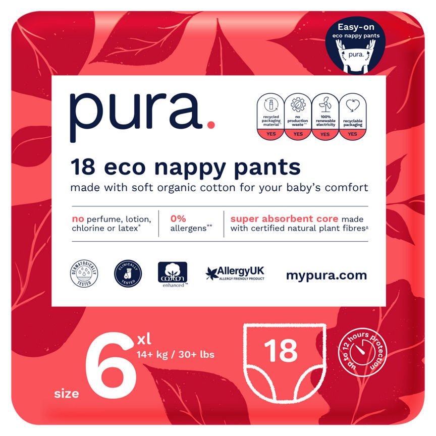 Pura Eco Nappy Pants Size 6