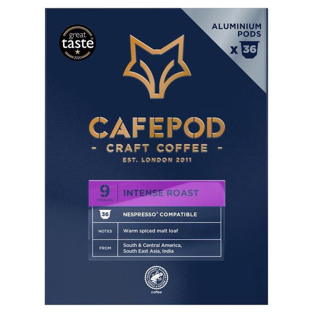 CafePod Intense Roast Nespresso Compatible Aluminium Coffee Pods