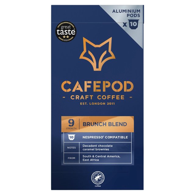 CafePod Brunch Blend Nespresso Compatible Aluminium Coffee Pods Tea M&S Default Title  