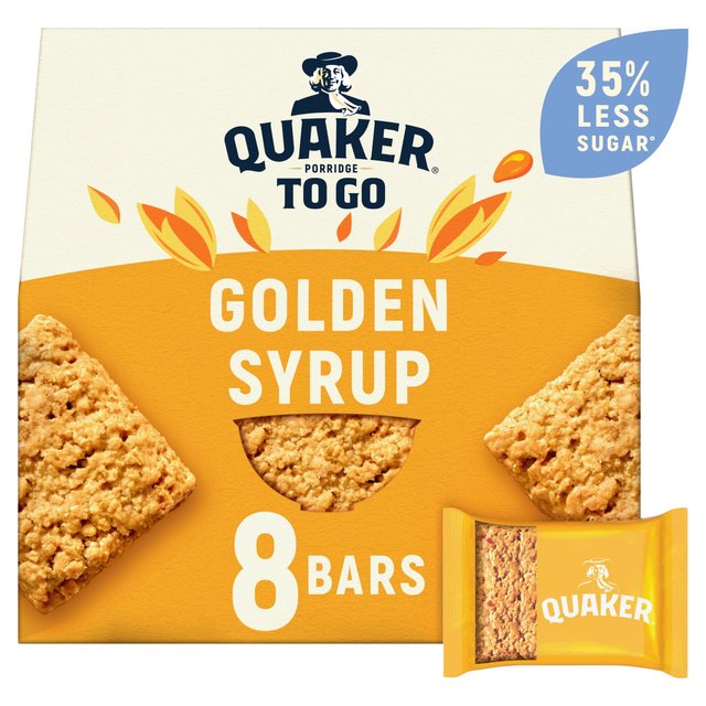 Quaker Porridge To Go Golden Syrup Multipack Breakfast Bars 55g x