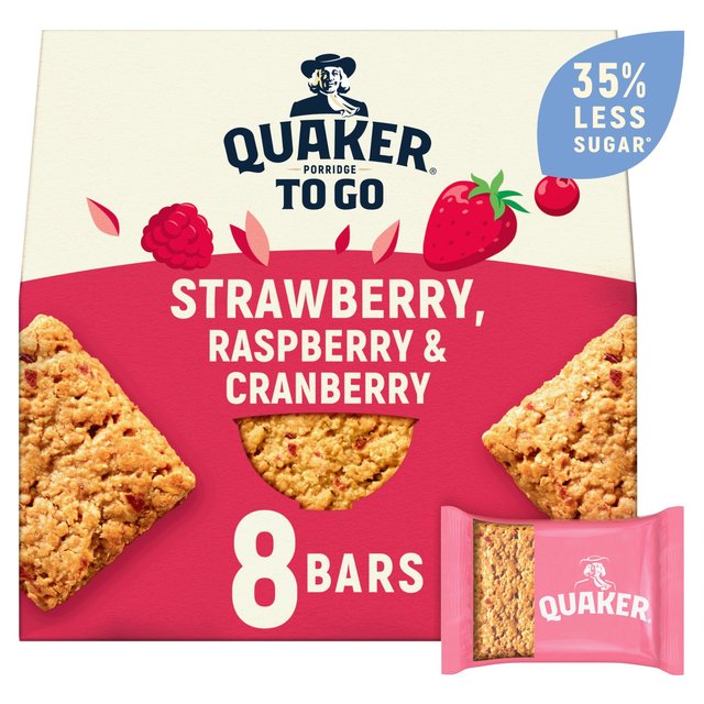 Quaker Porridge To Go Mixed Berries Multipack Breakfast Bars 55g x Crisps, Nuts & Snacking Fruit M&S Default Title  