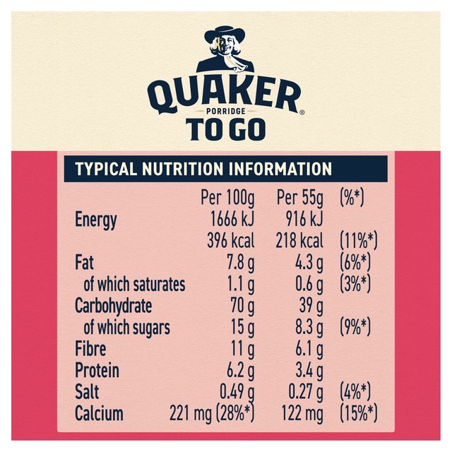 Quaker Porridge To Go Mixed Berries Multipack Breakfast Bars 55g x Crisps, Nuts & Snacking Fruit M&S   