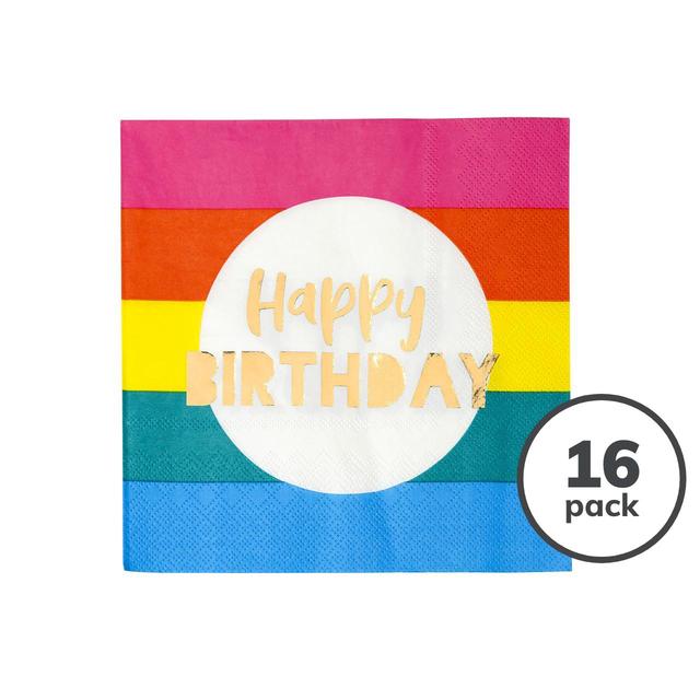 Rainbow Birthday Napkins Tableware & Kitchen Accessories M&S   