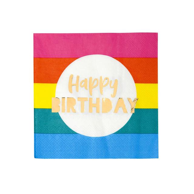 Rainbow Birthday Napkins Tableware & Kitchen Accessories M&S   