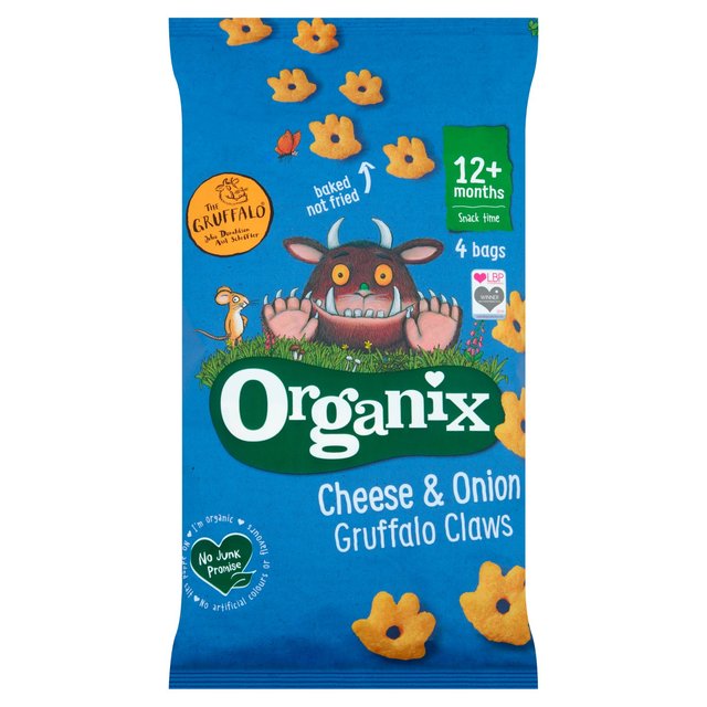 Organix Cheese & Onion Organic Gruffalo Claws, 12 mths+ Multipack