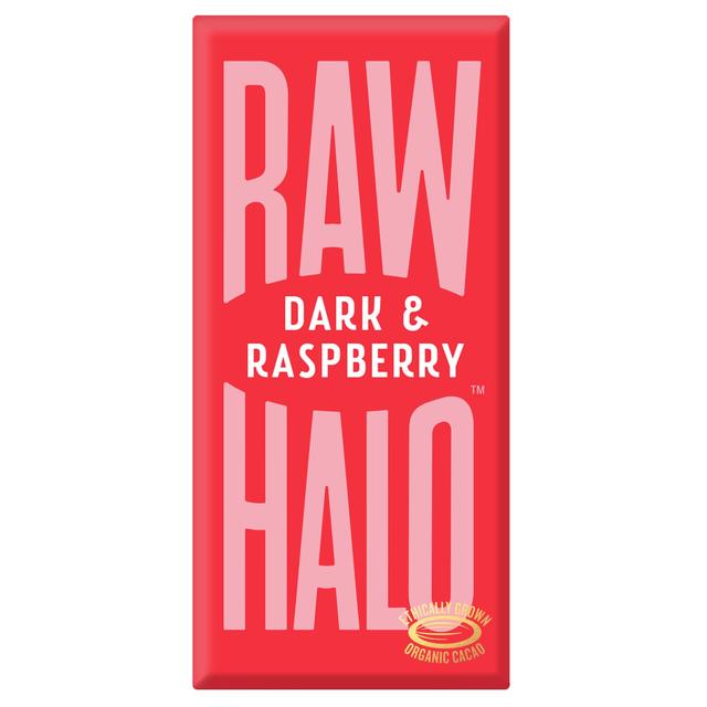 Raw Halo Vegan Dark & Raspberry Chocolate Bar Sweets M&S Title  