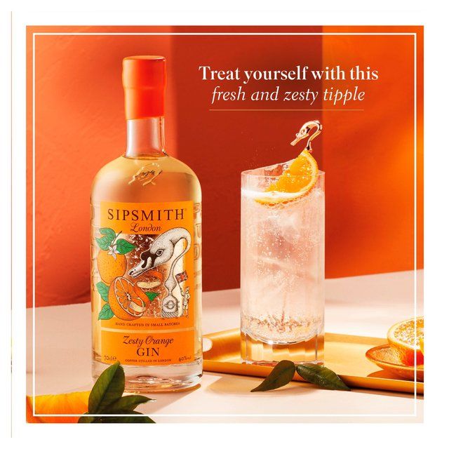 Sipsmith Zesty Orange Gin Liqueurs and Spirits M&S   