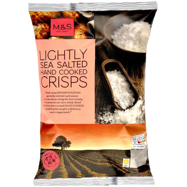 M&S Lightly Sea Salted Hand Cooked Crisps Food Cupboard M&S Default Title  