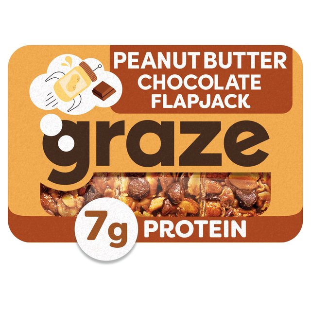 Graze Peanut Butter Chocolate Flapjack Cereals M&S Default Title  