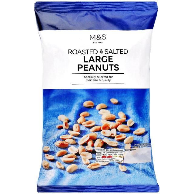 M&S Roasted & Salted Large Peanuts Crisps, Nuts & Snacking Fruit M&S   