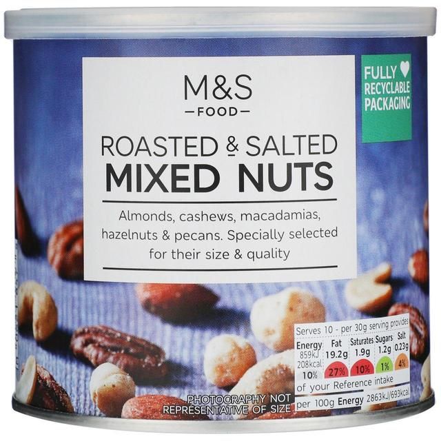 M&S Roasted & Salted Mixed Nuts Crisps, Nuts & Snacking Fruit M&S   