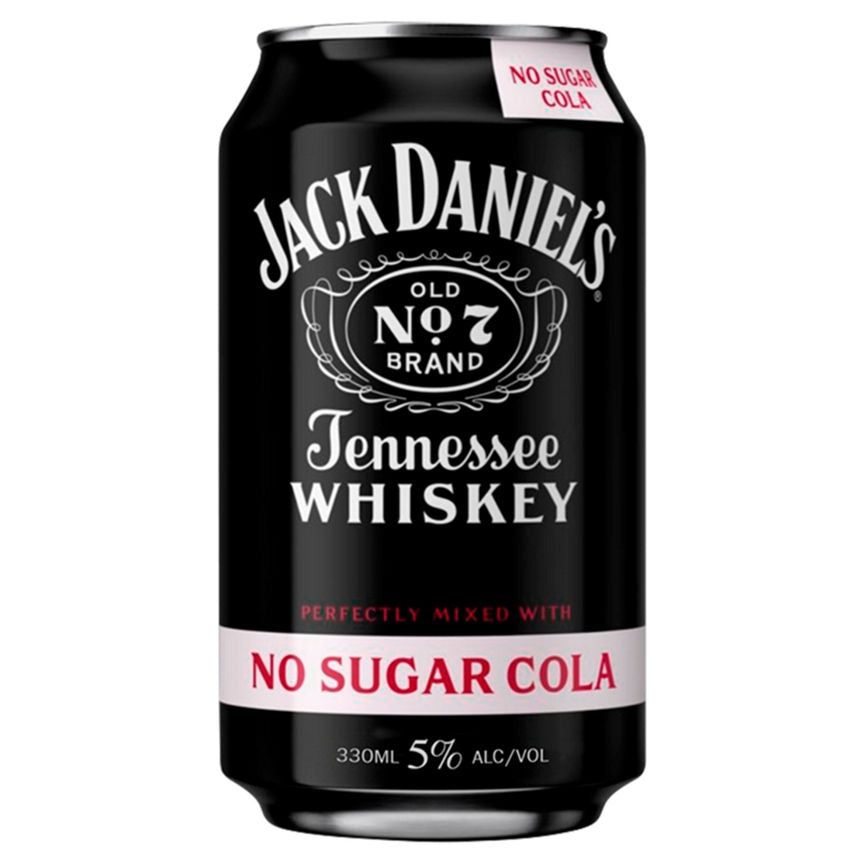 Jack Daniel's Tennessee Whiskey and No Sugar Cola