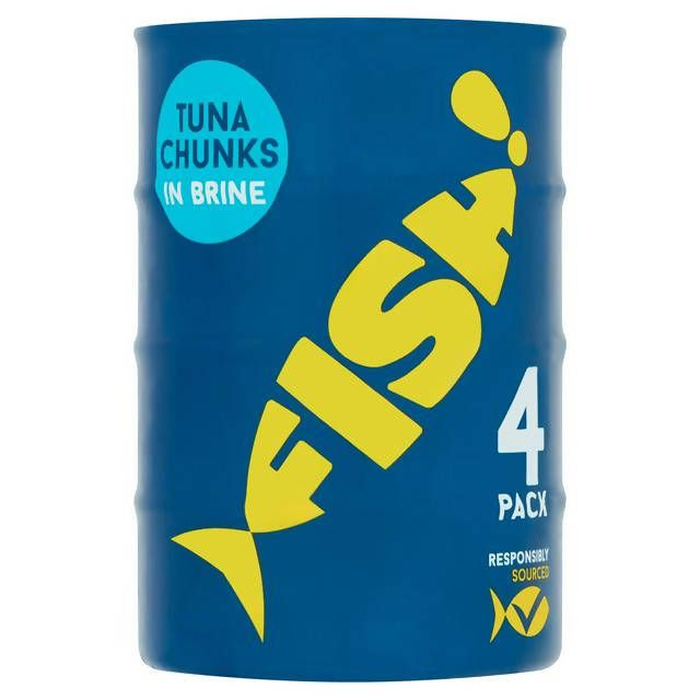 Fish! Tuna Chunks in Brine 4x145g Fish Sainsburys   