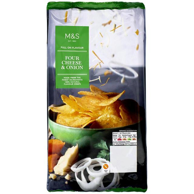 M&S Four Cheese & Onion Crisps