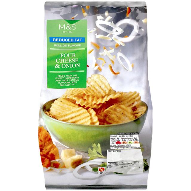 M&S Reduced Fat Four Cheese & Onion Crisps