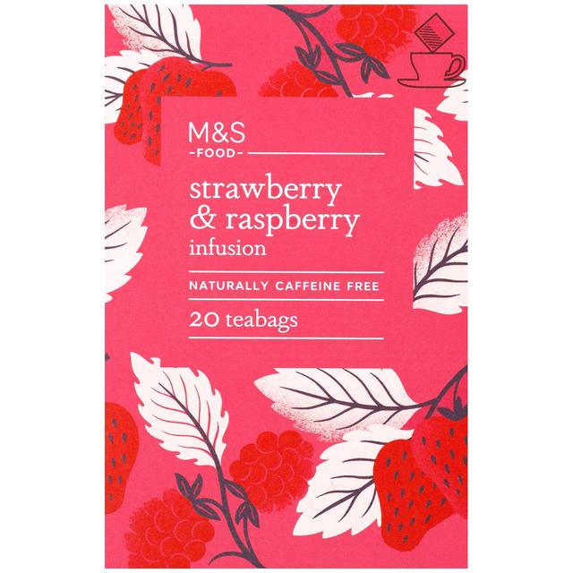 M&S Strawberry & Raspberry Infusion Tea Bags GOODS M&S   