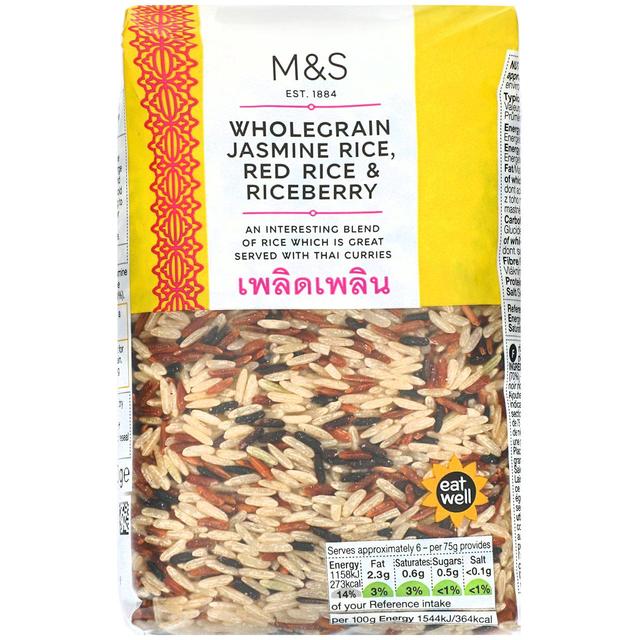 M&S Wholegrain Jasmine & Red Rice with Riceberry