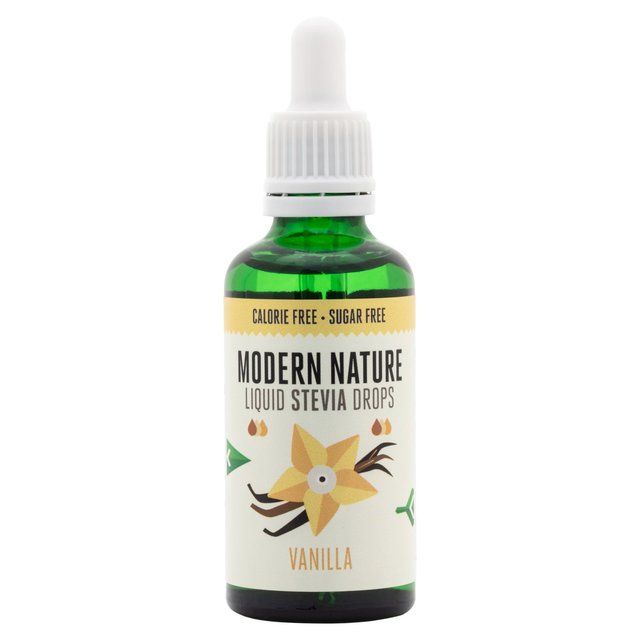 Modern Nature Stevia Drops Vanilla Sweetener Sugar & Home Baking M&S   