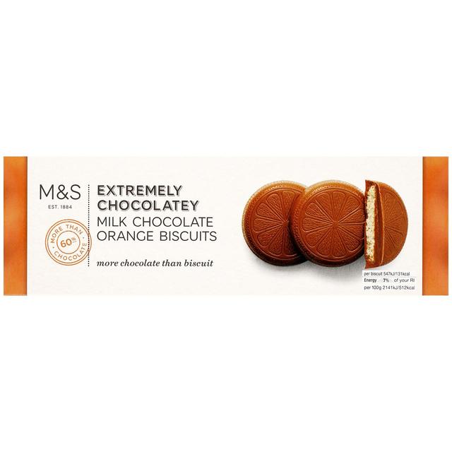 M&S Extremely Chocolatey Milk Chocolate Orange Biscuits