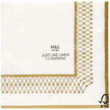 M&S Just Like Linen Napkins Tableware & Kitchen Accessories M&S   